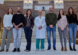 D'esquerra a dreta Elena Muñoz, Dimitri Dorcaratto, Marina Garcés, Luis Sabater, Raúl Javier Sales, Isabel Mora i María Lapeña