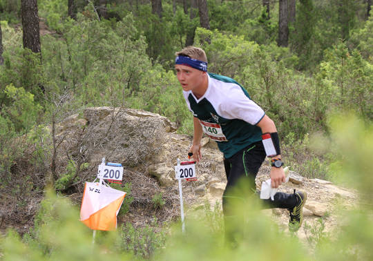 Un deportista, en la prueba de orientación del Campeonato de España Universitario.