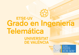 Grado en Ingeniería Telemática ETSE-UV