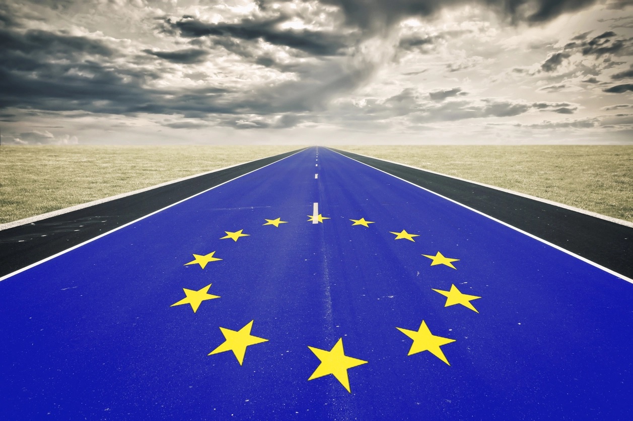 Composició amb la bandera de la Unió Europea