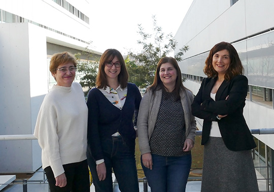 D’esquerra a dreta: Paula Marzal, Emilia López-Iñesta, Carmen Botella i Silvia Rueda.