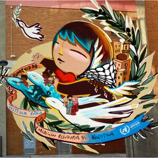 Mural dibuix xiqueta de Palestina