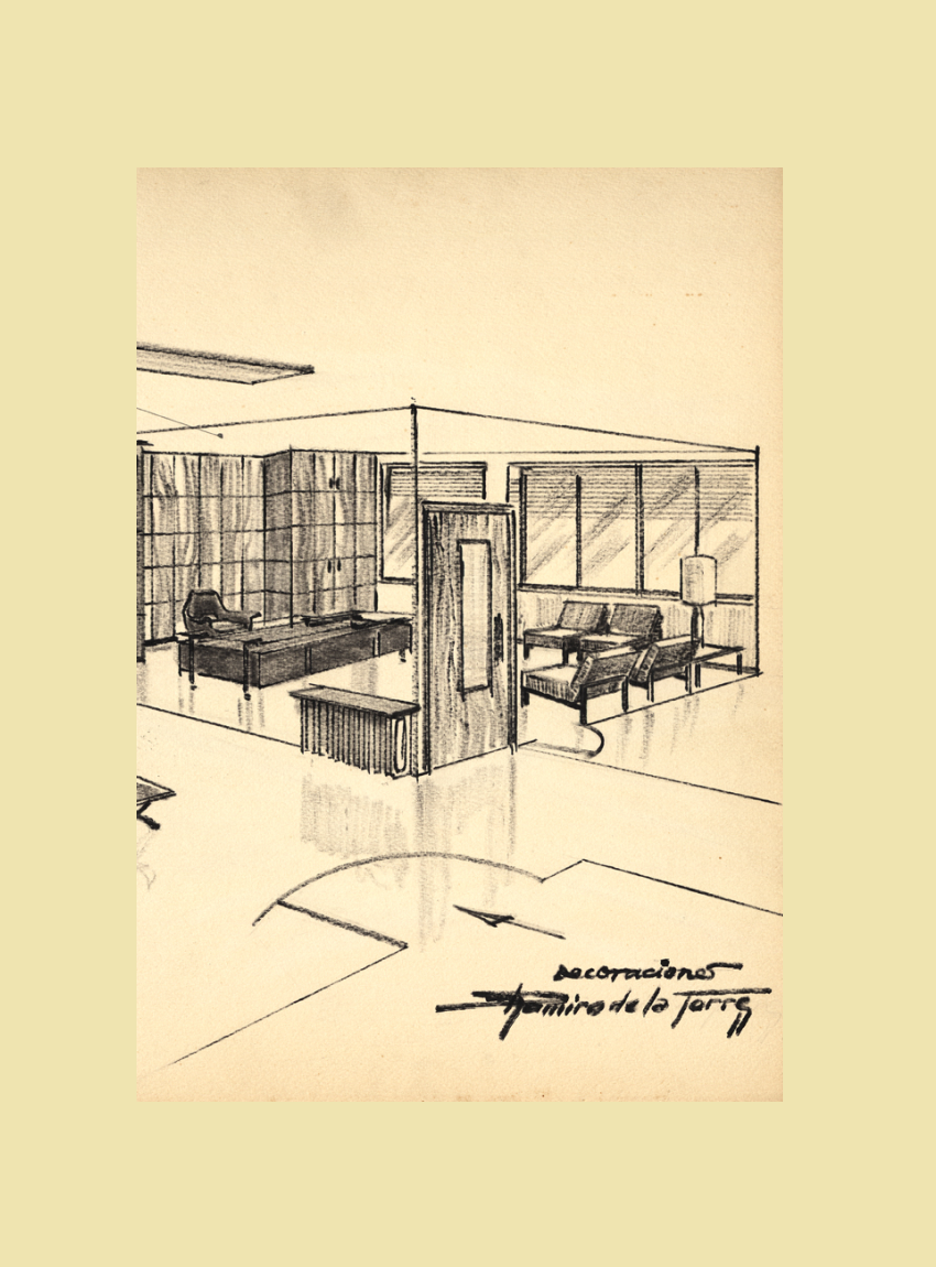 Colección de dibujos de oficinas y despachos