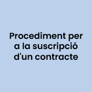 Procediment per a la suscripció d'un contracte