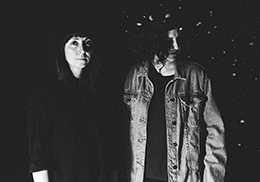 Picture in white and black of the band