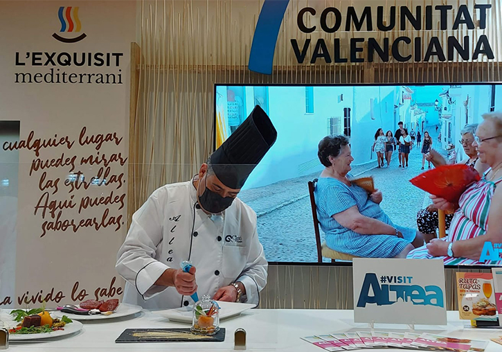 Acción promocional del Exquisit Mediterrani en Madrid Fusión.