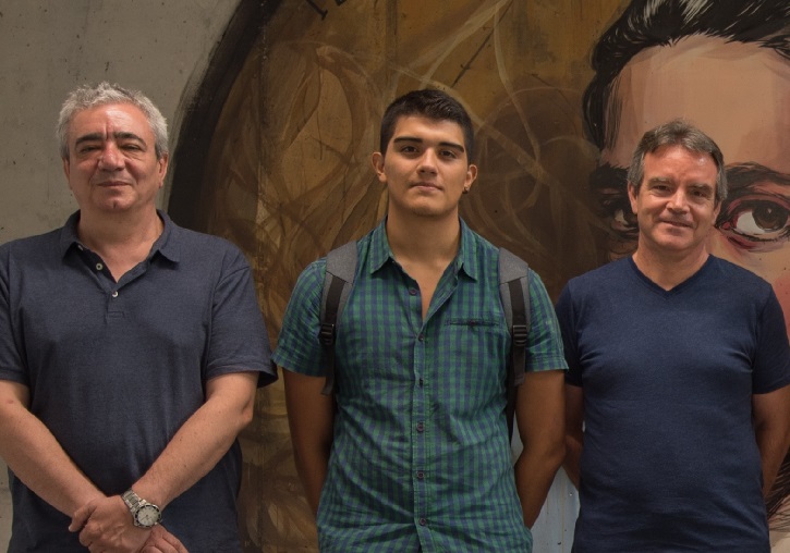 (D’esquerra a dreta). Wladimiro Diaz, Luis F. Arias-Giraldo i Vicente Arnau.