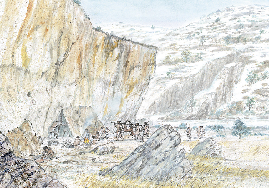 Dibujo de neandertales