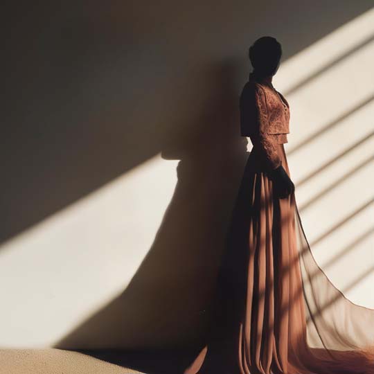 A woman in profile