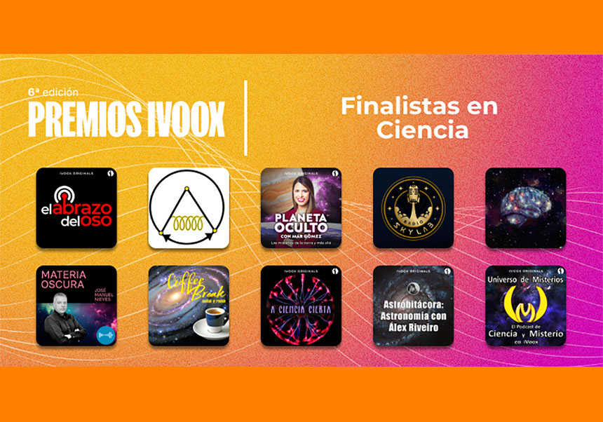 Cartel de los finalistas en la categoría de ciencia