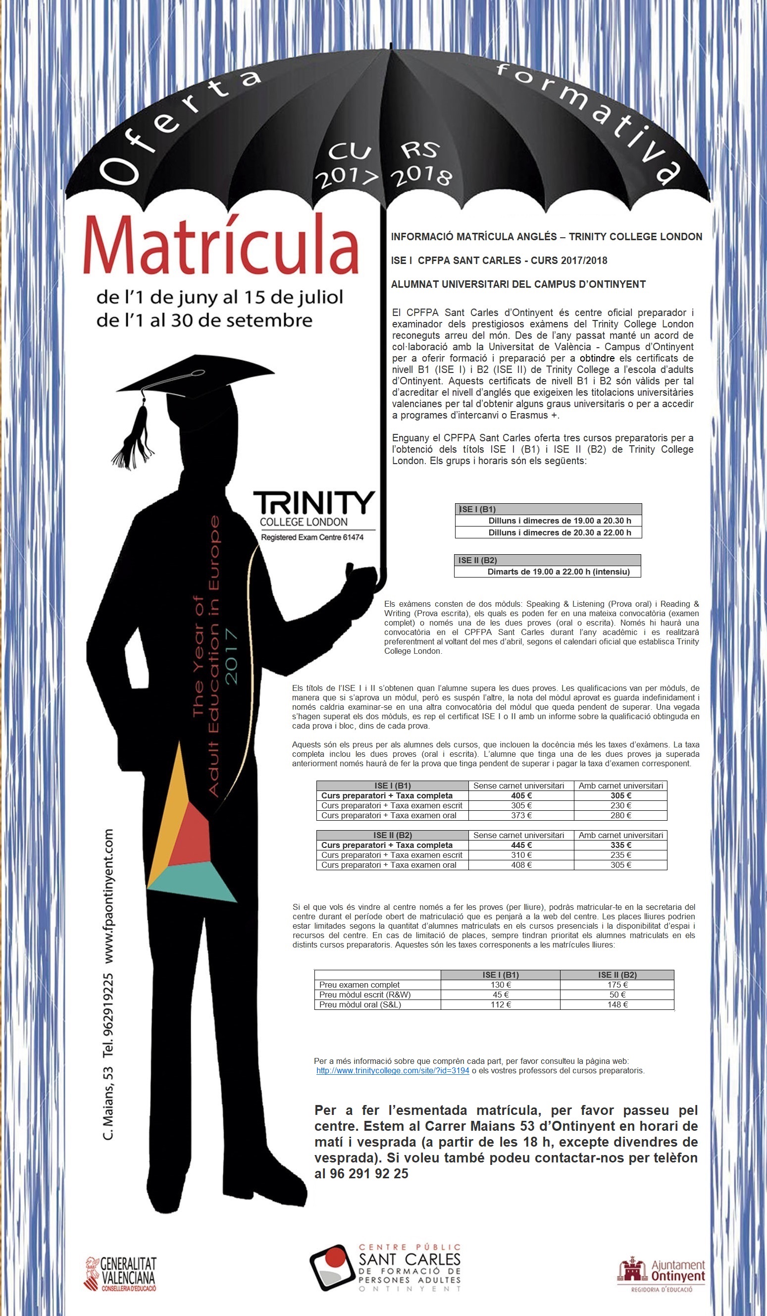TRINITY COLLEGE LONDON REGISTERED EXAM CENTRE 61474