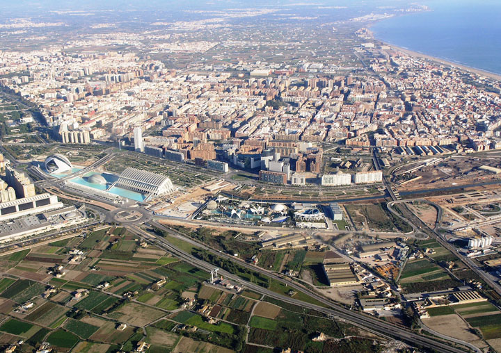 Aerial view of Valencia