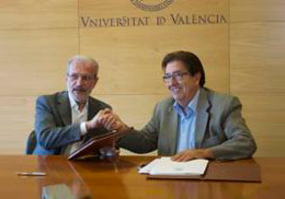 El rector Esteban Morcillo i Juan Luis Planells Almerich