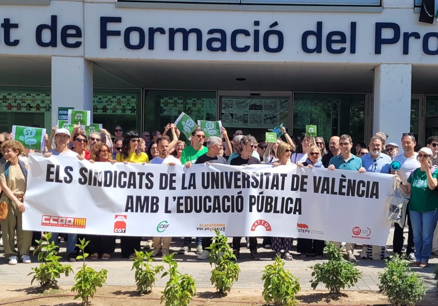 Els sindicats de la Universitat de València amb l'Educació Pública