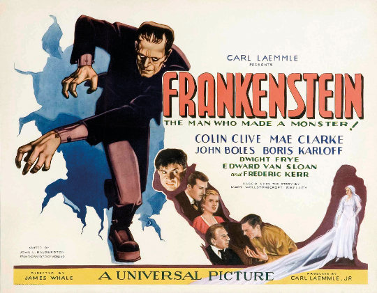 Poster of the film Frankenstein, 1931.