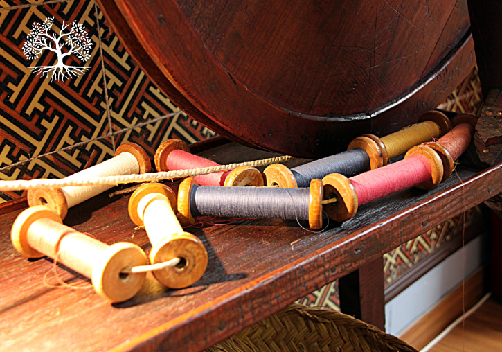 Bobinas de hilo de seda