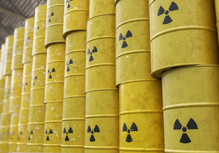 bidones de residuos radioactivos