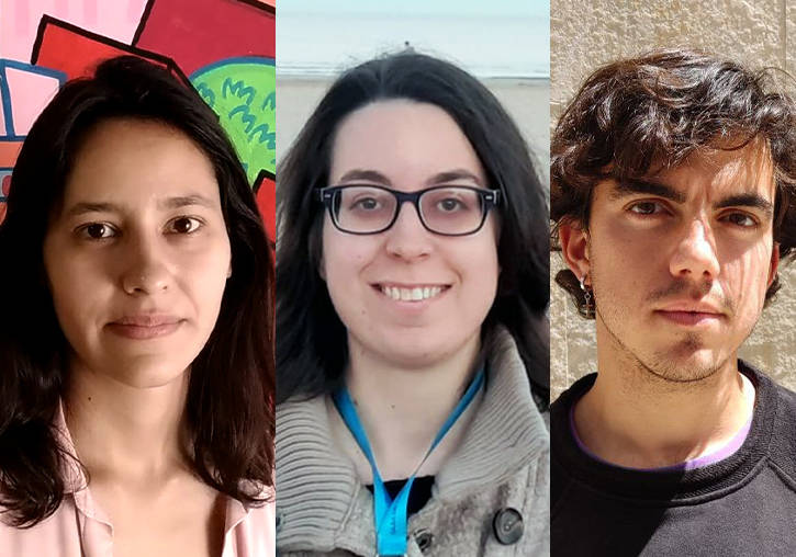 D'esquerra a dreta: Larissa de Moura, Ana María Soler i Carles Vera.