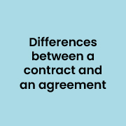 Differences between a contract and an agreement