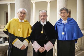 José Jalife, Esteban Morcillo, Antonio Lazcano.