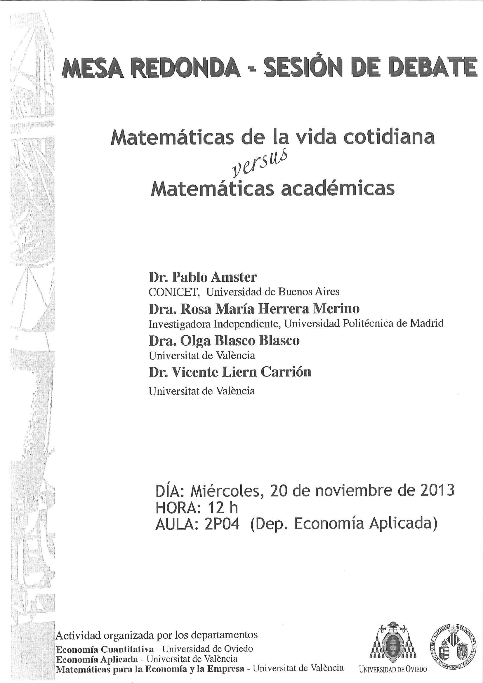 Cartel de la mesa redonda