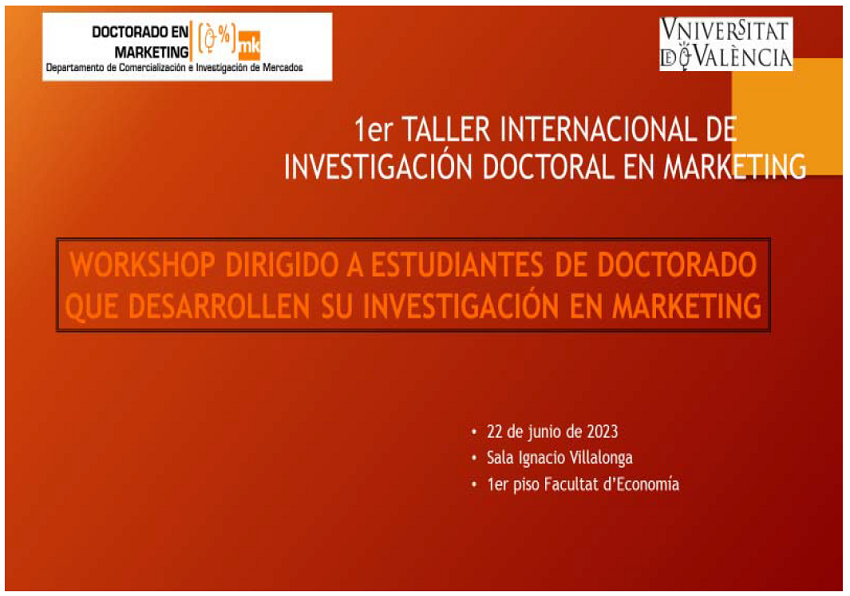 1er Taller Internacional de Investigación Doctoral en Marketing