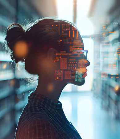 Persona amb efectes de IA