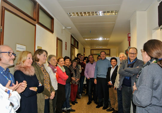 Moment de la inauguració del laboratori.