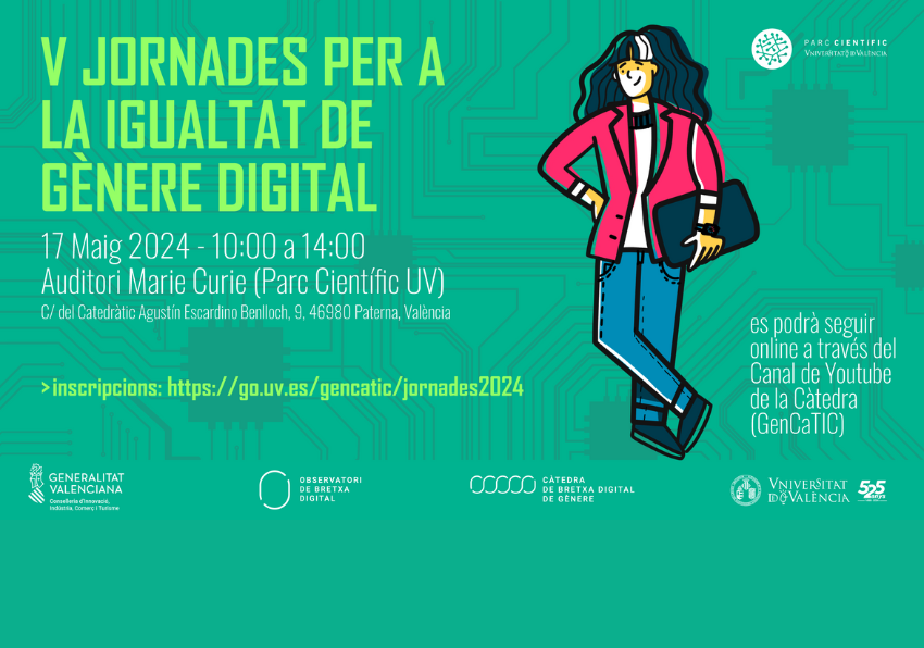 Dona amb ordinador. Jornades per a la igualtat de gènere digital