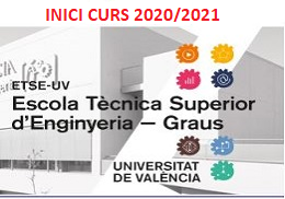 Inici del curs 2020-2021 en l’ETSE-UV