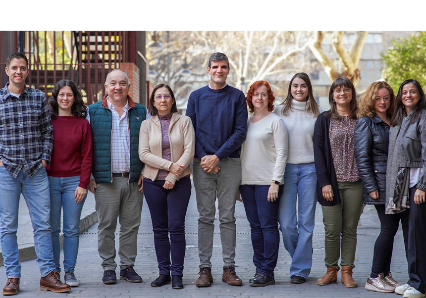 Miembros senior del Grupo de Investigación en Psiquiatría y Enfermedades Neurodegenerativas de INCLIVA. Juan Nácher es el quinto, de izquierda a derecha.
