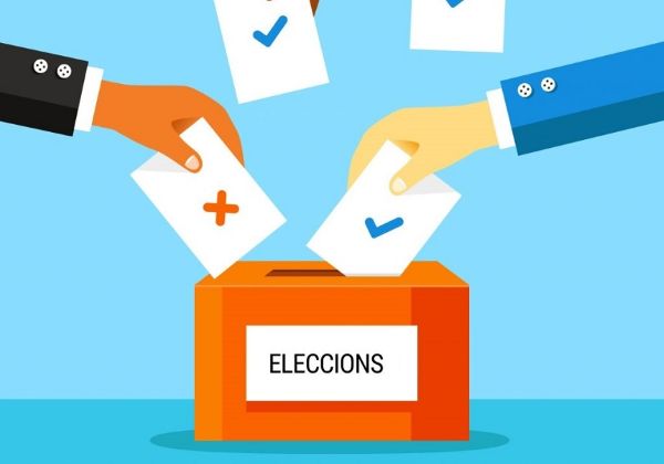 Photo of a ballot box during voting