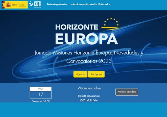 Jornada en línea sobre las Misiones de Horizonte Europa