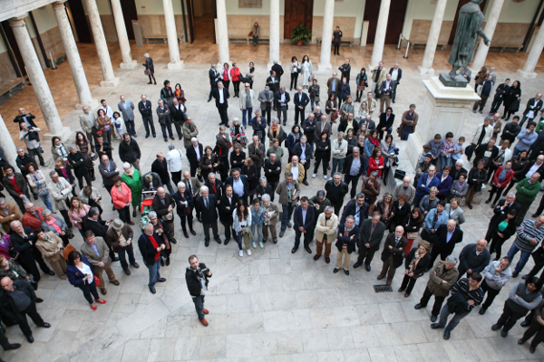 La Nau durante la inauguración de la exposición de Manuel Boix.