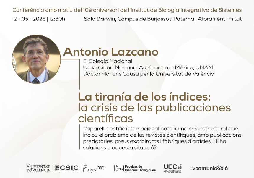 Conferencia Antonio Lazcano ‘La tiranía de los índices: la crisis de las publicaciones científicas’