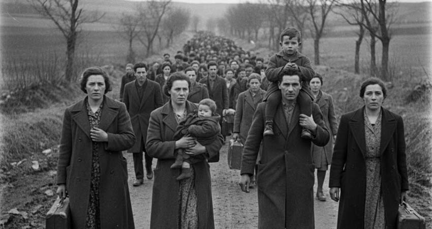 Photo of people emigrating