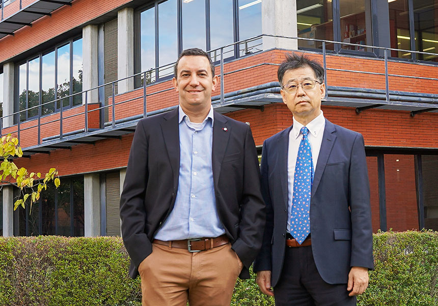 Jorge Escorihuela (esquerra) y Norio Shibata