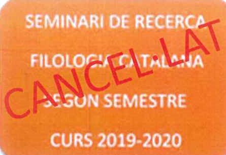 Cartell cancel·lació del Seminari
