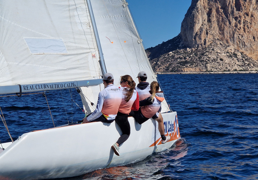 UV's sailing team in Calpe