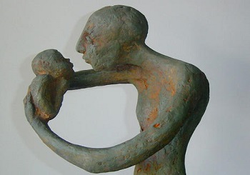 Escultura padre hijo