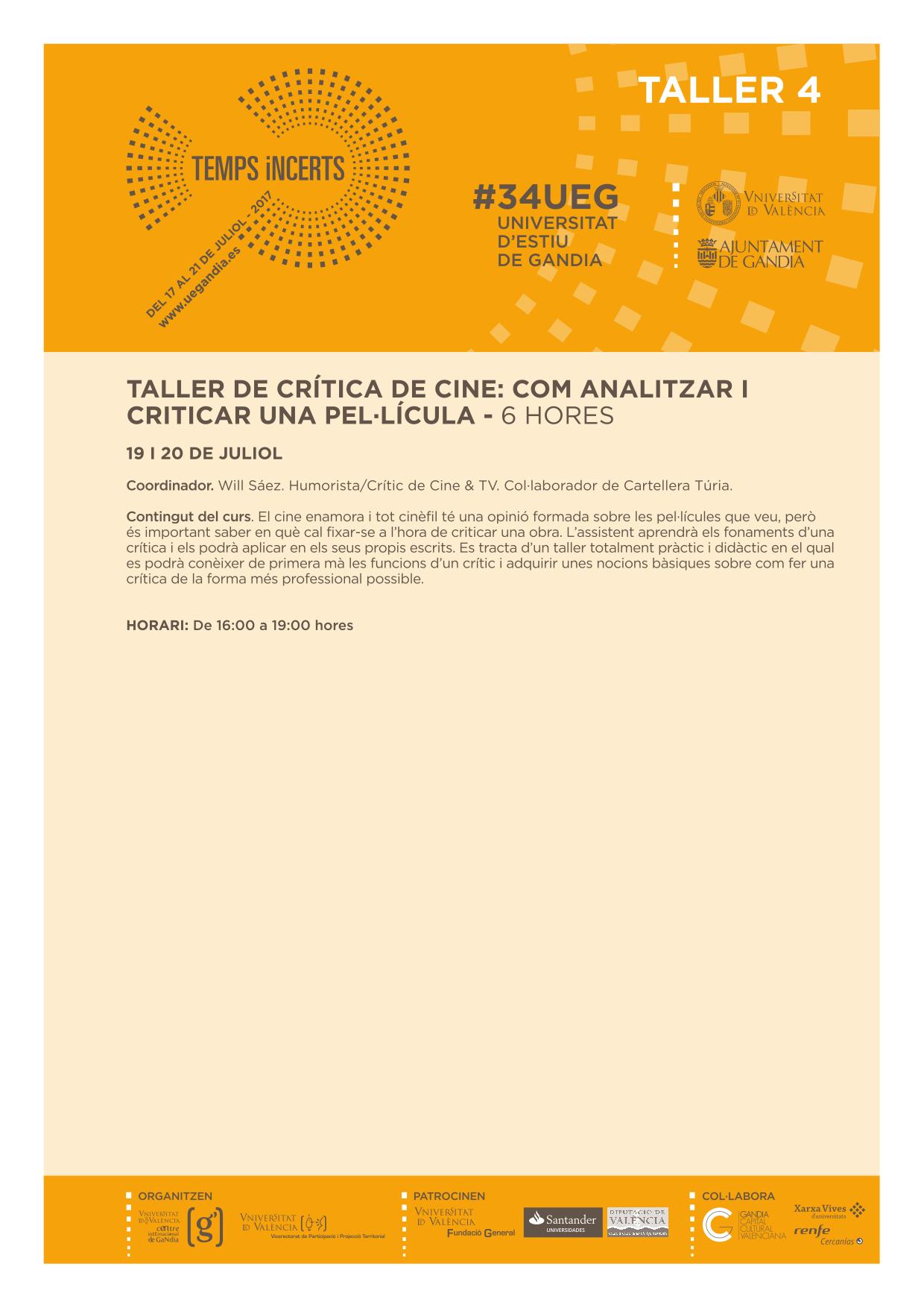 Cartel del taller