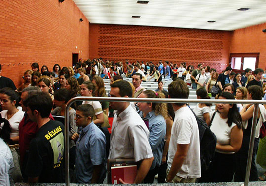 Aula de la Universitat, en una imatge d'arxiu.