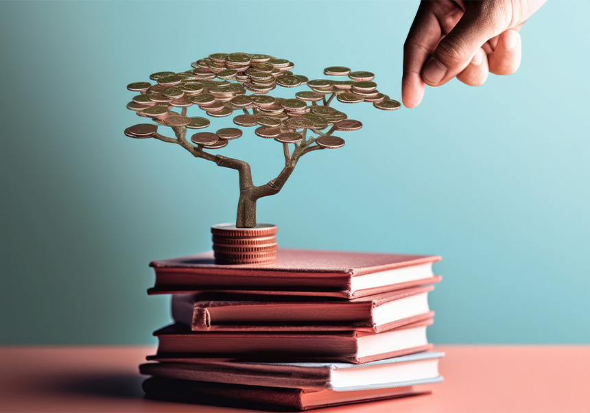 Il·lustració concepte Finançar Cultura