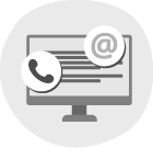 Ordenador con teléfono y email