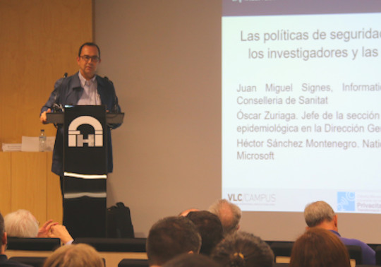 Presentació d'Óscar Zurriaga Lloréns, Conselleria de Sanitat / Crédit: Càtedra.