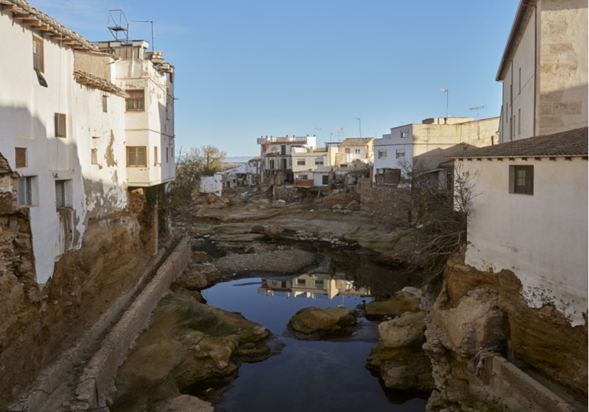 Imatge de la riuada al seu pas per Xiva