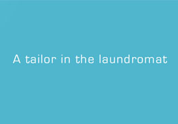 A tailor in the laundromat