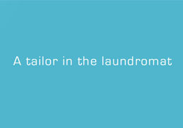 A tailor in the laundromat