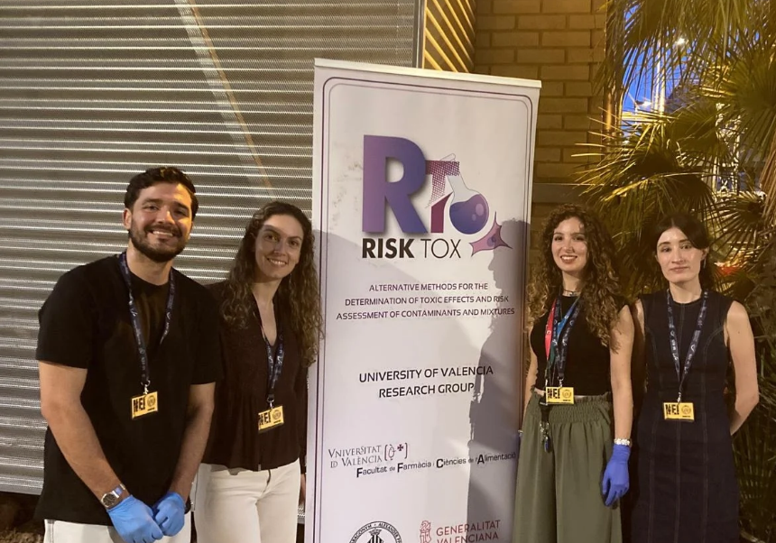 Members of the RiskTox group, from left to right: Felipe Franco, Mercedes Taroncher, Veronica Zingales and Raquel Penalva