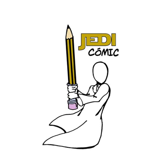 Dibuix d'un Jedi amb un llapis com a espasa